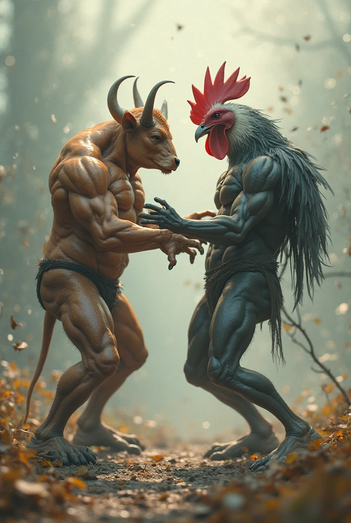 shirt print minotaur and anubis arm wrestling handshake and have polynesian tattoo