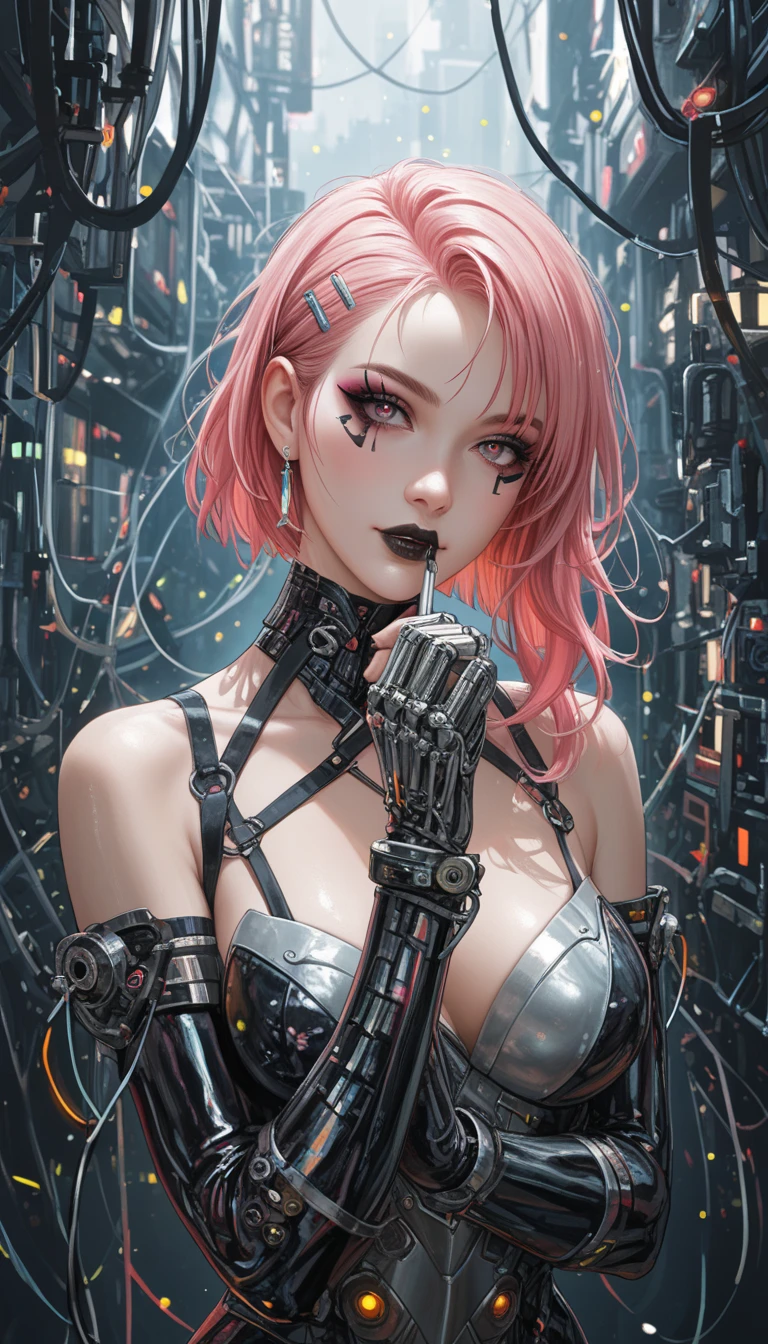 1girl in, (Chiquita:1.2), 1girl in, Yui, Pink hair, Hair bun, Short hair, NSFW, (8K, Raw photo, Highest Quality, masutepiece) White camisole, Lift your legs and hang in the air to show the soles of your feet、Lie down with your hips turned away、sole of feet、M-shaped legs、Woman opening her legs、Clothes melting、Torn clothes、Cuffed、chains、One navel、Tears、(back arms:1.2)、Shibari、chains、heart shaped pupils、Scream、Hand flail、Flail、Ruined restroom