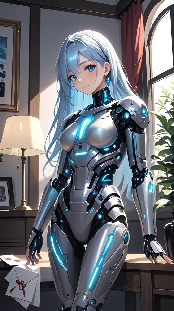 masterpiece, best quality, 1girl, <lora:longtail_bob-1.0:1> longtail bob, android, prosthetic arm, prosthetic leg, artificial eye, expressionless, power symbol-shaped pupils,