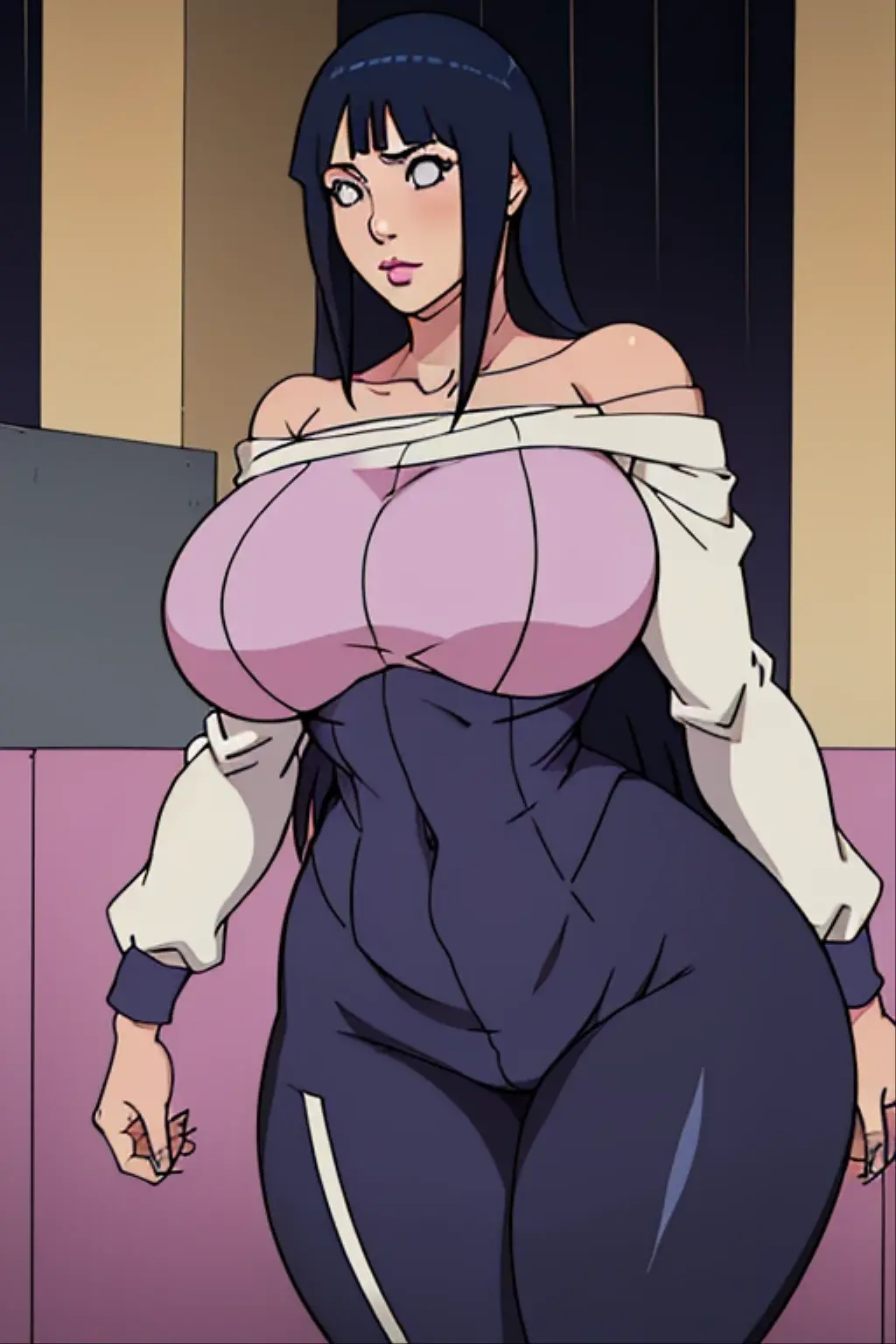 Akeno Himejima, 2 people, 1boy, 1girl, (((bimbo))), long black hair, purple eyes, ear ringimbo))), puffy lips, pink painted lips: 1.5, yandare eyes, thick lips, wide hips, thick thighs: 0.5, huge round ass, enormous natural breasts, shiny oily breasts, muscular, city, cyberpunk, full body, smirk, oiled up, corrupted female, midnight club, strip club, tall figure, dominant, milf, naked nude, high heels, NSFW, raping a boy, doggy style sex, cum, cock, dick, sex, 4k, cinematic