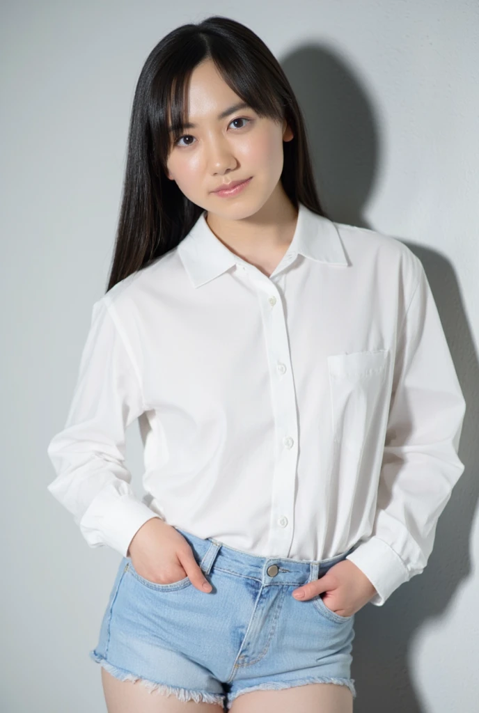 13 years old cute smart girl wearing a jeans and white tshirt and jacket