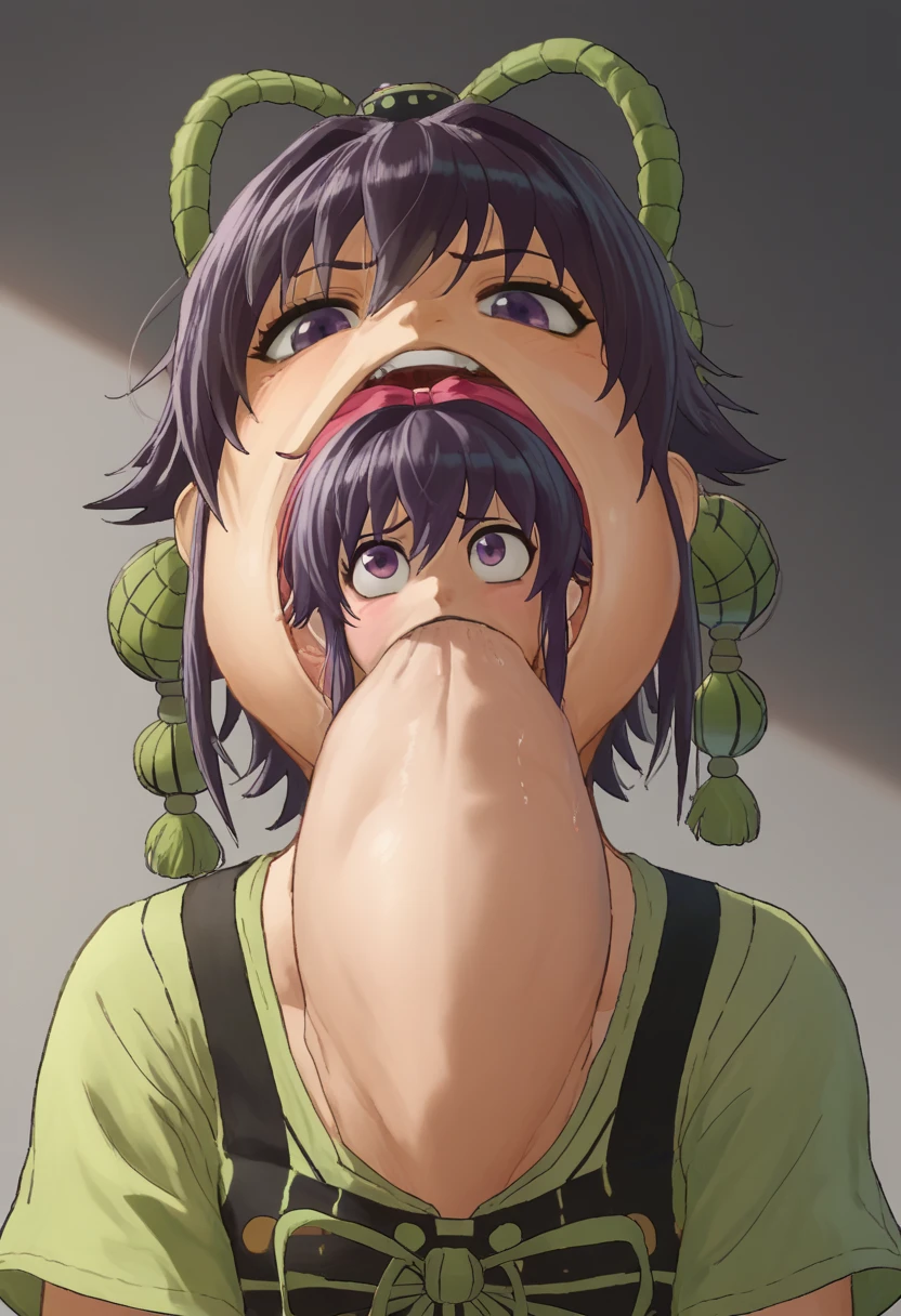 {Highest quality}. {so beautiful}. {Super detailed}, {Best illustrations}, Browsing Caution、((Angry face))、Big penis、blush,anger、A woman drooling after having urine splashed on her face、Face sitting、((女性がBig penisを顔に押し付ける))、Glare、anger、angerった顔、Glare、ribbon、Black and red hair、Pink Eyes、semen、shame、White skin、Focus on the face、((kimono))、Public toilet