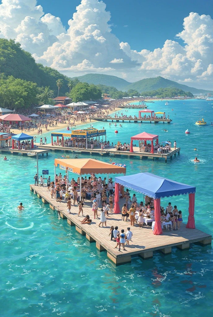 there are many people sitting on the Praia under umbrellas, people in Praia, crowded Praia, Praia , in the Praia, powder Nándor Katona, by Felipe Seade, at the Praia, foto de grupo, Description, 🤬 🤮 💕 🎀, sitting at the Praia, me divertindo muito, by Luís Miranda, imagem de perfil, 8k