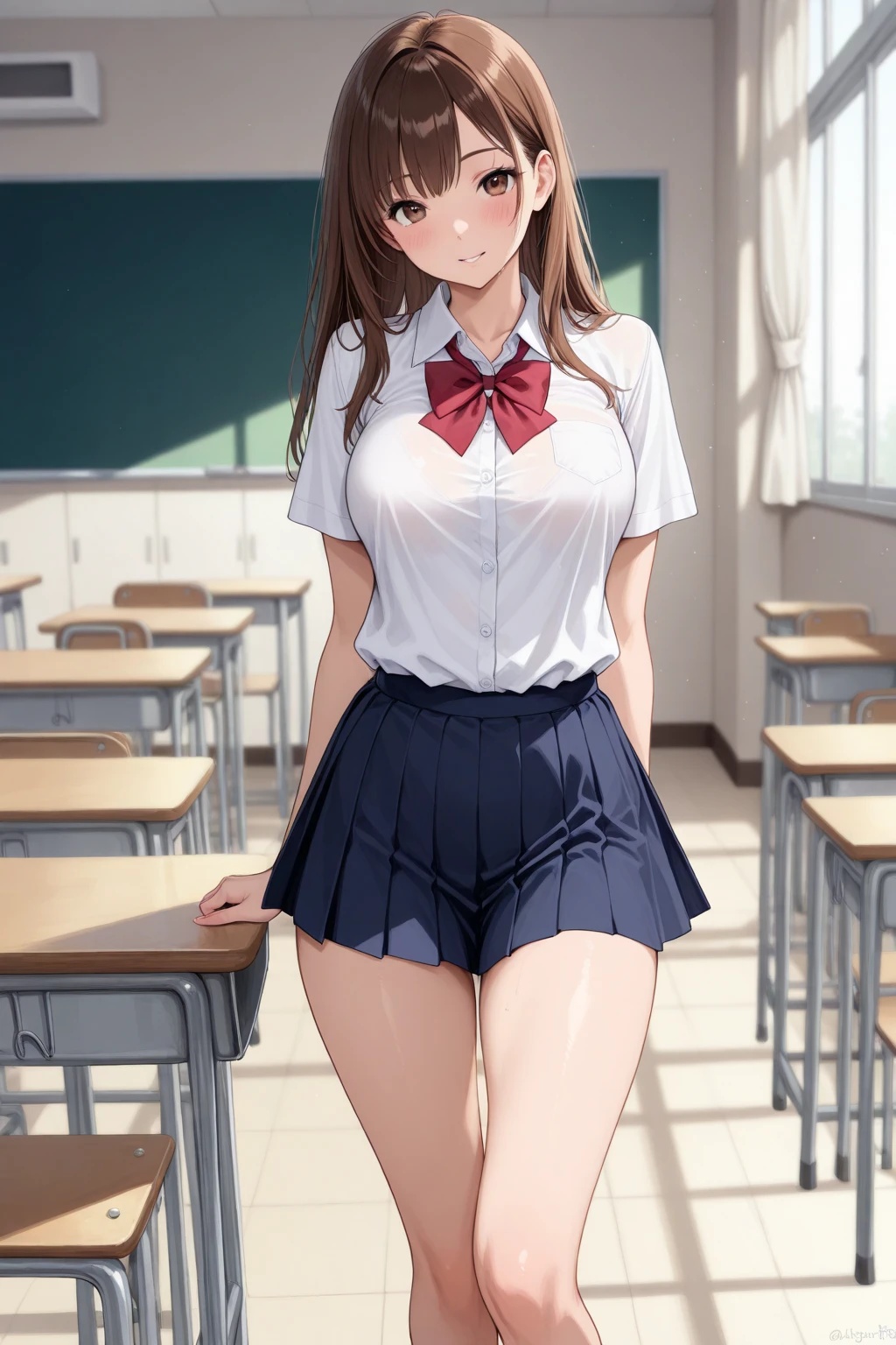 masterpiece,best quality,1girl, school girl in mini skirt, highly detailed