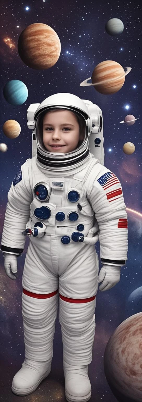 the little prince with his rose being an astronaut with a little space fox.