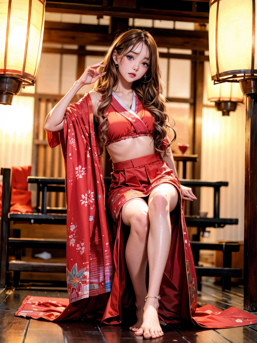 SeaArt Bot Txt2Img default 14:13:56 (8K、RAW Photography、top-quality)、(realisitic、Photorealsitic:1.37)、女の子1人、japanes、23years old、femele、Hemp rope digging into the hips from behind、Sateen、(Realistic, Photorealistic: 1.37), (Face Focus: 1.1), Cute face, ,Upper eyes、Rear view、sexy body,hair ornament on dark brown hair(bow ribbon)、long hair bob cut、详细的脸、Detailed lips、detailedeyes、Fluffy kimono、More skin、Big breasts tied with hemp rope(H-cup), garments(A transparent red kimono made of shiny satin, like the one worn by shrine maidens.), Kindness,gargantilha、Split sitting.( Wide legs open:1.2),Hemp rope digging into private parts,black net pattern garter belt、 Movie Lighting、BREAK (Natural Skin Texture、Detailed skin、Hyper-Realism、ultra sharpness)、超A high resolution、top-quality、shot from a low-angle