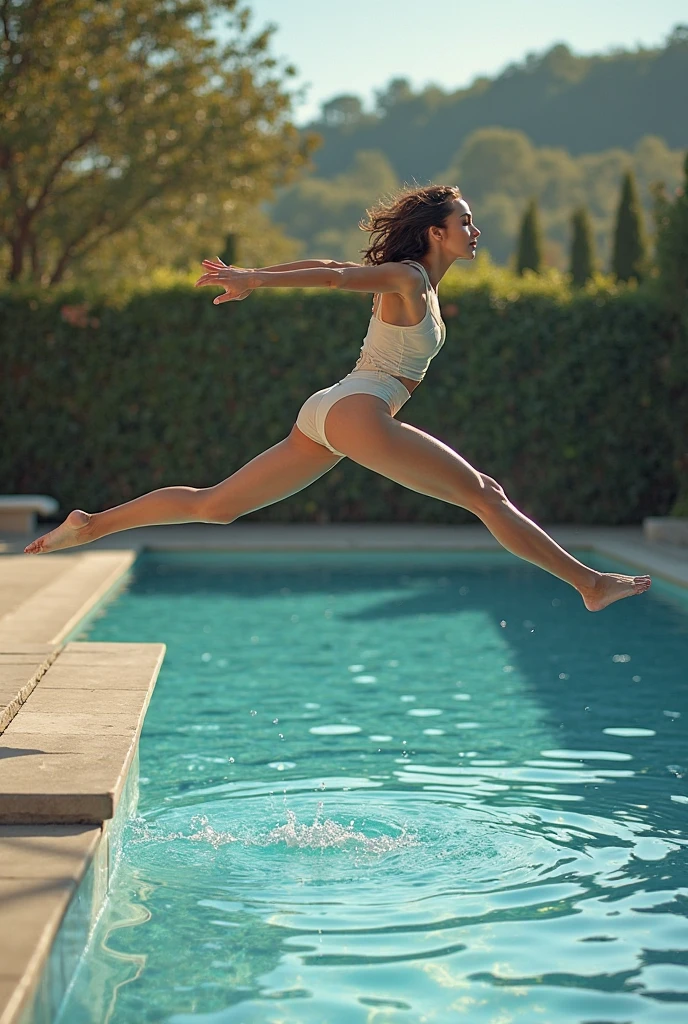 Top Quality, Girls, Cute, Sexy, Slender, Delicate, Bikini, High Legs, Colorless and Transparent, Open Legs, Frolic