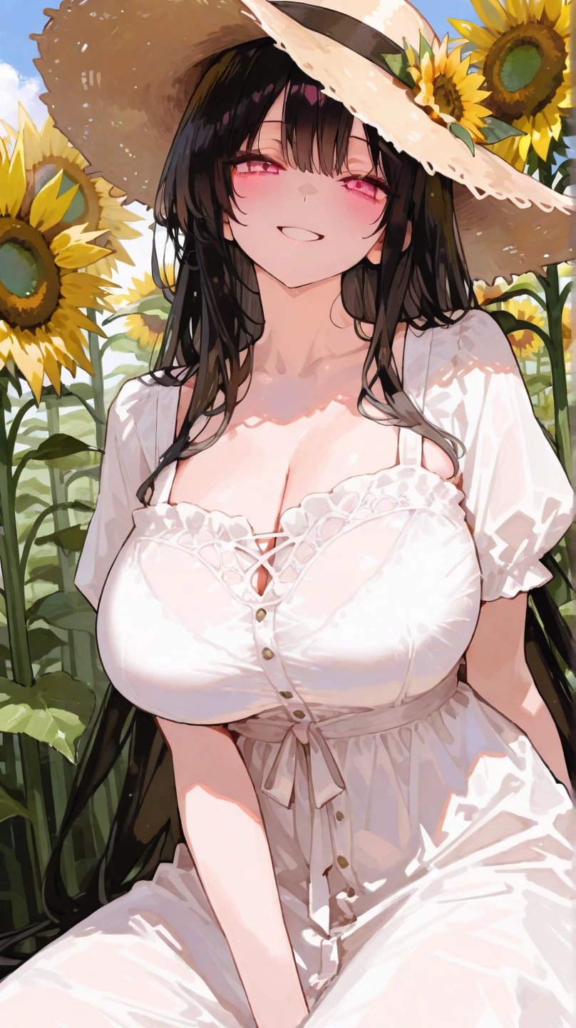 Detailed Background,Mucha style、Art Nouveau、Tarot Cards、Botanical Art,Flower Art,(Floral:1.2), (masterpiece, Highest quality),Vibrant colors,colorful, Highest quality, Amazing details, Anatomically correct, Line art, Written boundary depth,Flat Shading,Bokeh, girl, ,, ((Plump、Big Breasts:1.2)).profile、She has black hair。she has a wide forehead。She has no bangs。(Short Bob)。Brow wrinkles。nsfw