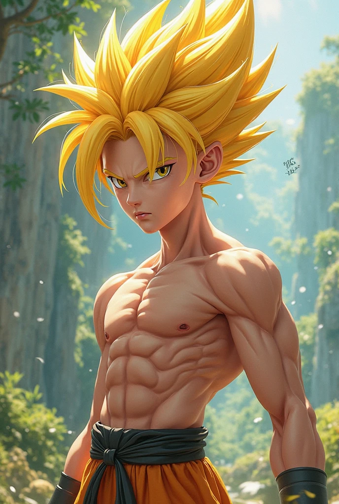 Goku com a camisa do Palmeiras