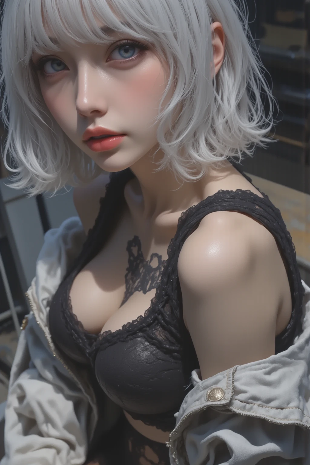 masterpiece, Highest quality, 8K, Detailed skin texture, Detailed cloth texture, Beautiful detailed face, Exquisite detail, Super detailed, Portrait of Rei Ayanami,; D, No background、Incredibly beautiful proportions、The proportions of a super fashion model、Seduce the viewer、Captivate your viewers、Taunt the viewer、Seductively Seduction、Climax orgasm during cherry blossom viewing、Dripping wet pussy、Dripping wet pussy