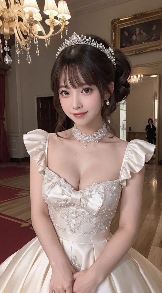 (8k, RAW photo, best quality, highres:1.2), (realistic, photo-realistic:1.37),
1girl, Mikami, solo, portrait of a girl, face, smile eyes, smile, earring, jewelry, strapless, strapless dress,<lora:yuaMikami_yua10:1>
