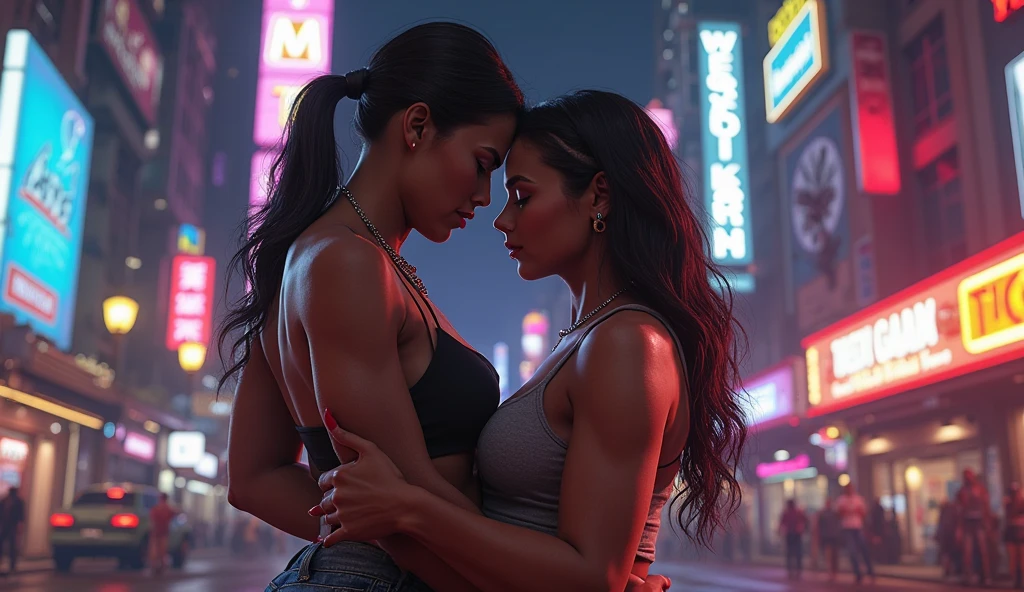 Chun li de street Fighter y angel de the King of fighter follando