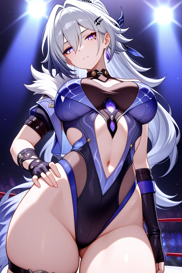 Cute girl with skirt belly punch in the corner of the ring,((masterpiece)),long hair,beautiful white skin、 ((charming))、happy smile、perfect proportions、(((Kickboxing)))、(((Mixed wrestling))), cute woman, baby face, BREAK source_anime, high detail, looking at viewer,POV, large chest, best quality, highly detailed, young face, white background,Droopy eyes,relaxed face,she attacks,frilly skirt,heart hair ornament
