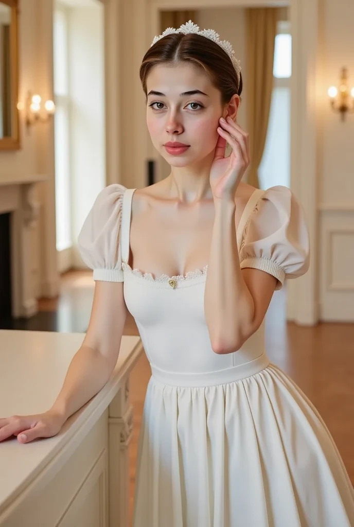 photograph of nutellavo wearing ball gown dress, detailed skin, best quality, high_quality, highres, high quality photograph, professional lighting, 4k, 8k, absurdres, masterpiece, trending on artstation, <lora:NutellaVO-000091:1>
