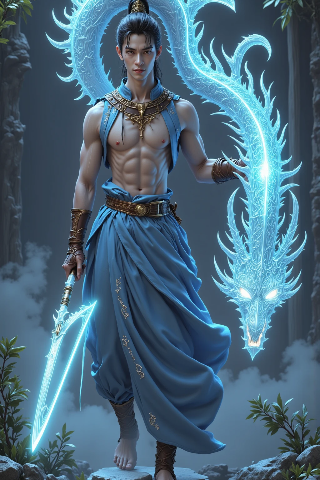 Title: "Shiva's Rest: A Cyborg God's Respite"
artist's rendition of the revered Indian deity, Shiva, taking a pause in his divine duties,
embodied as a captivating cyborg Hindu godbody, inspired by the artistic vision of Kailash Chandra Meher,
proudly showcasing his godly form, with intricate details and realistic textures,
the destroyer lord, Shiva, sits atop a weathered rock,
arms crossed, exuding an aura of resilience and power,
gazing over the vast, desolate landscape with weary eyes,
wearing the iconic serene