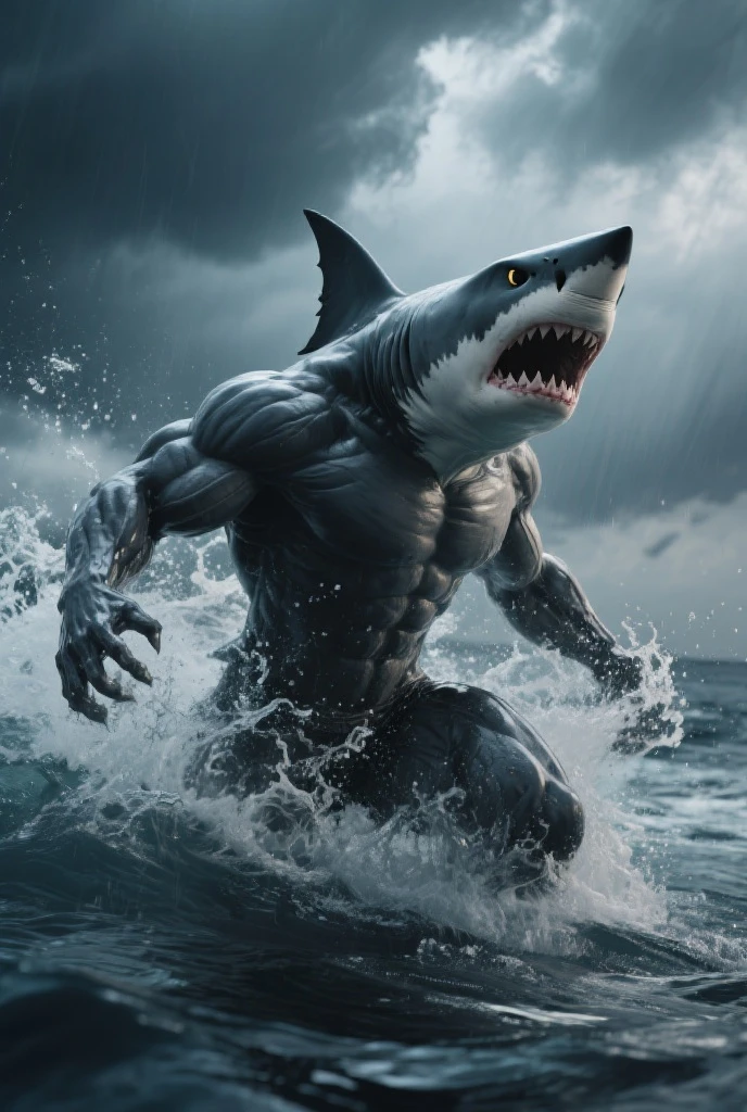 shark with human body
