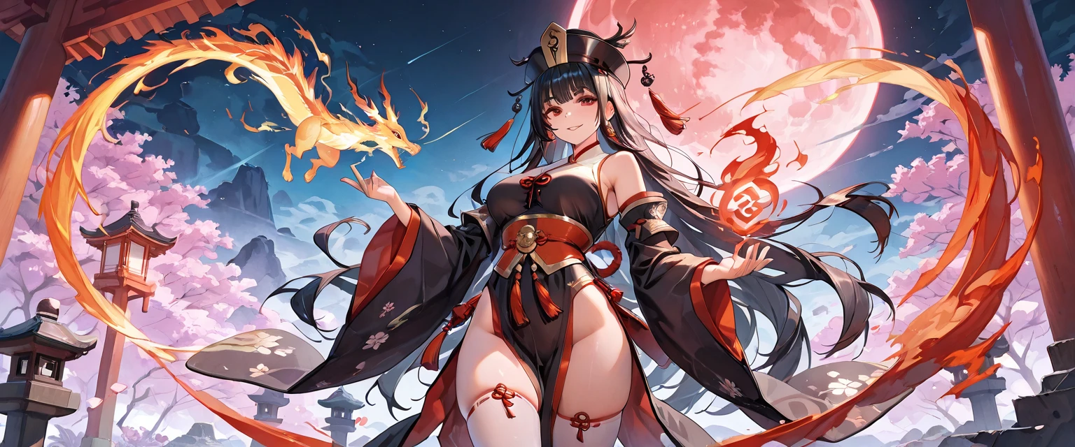 megumin, witch hat, fire burst element, burning effect, masterpiece, milf, mature_woman, huge breasts, perfect body shape, light makeup, field background with slime, holding wooden staff with ruby, bandage, 4k wallpaper quality