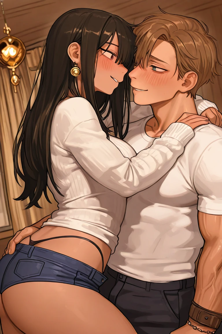 Beautiful milf archaeologist hugging an 18 year old male 