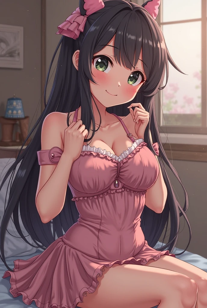 Cute and mature girl illustration for video streaming