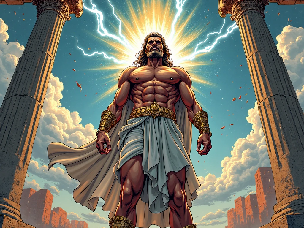 God Apollo with four arms