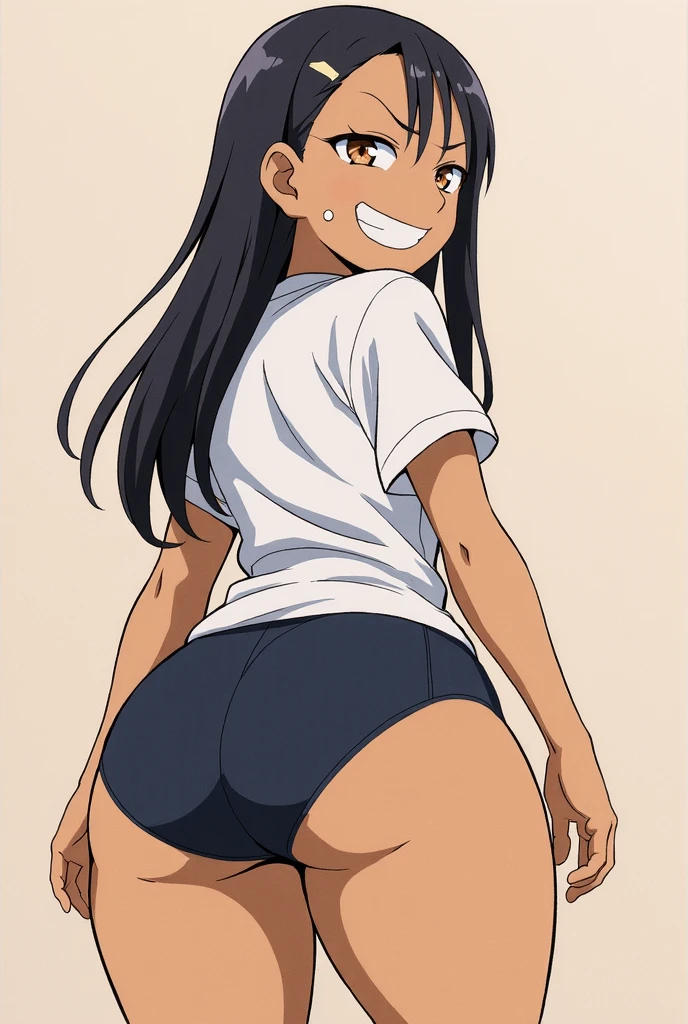 (masterpiece, Highest quality:1.2), One Girl, alone,Are standing_Split,
Long Hair, White sleeveless tank top,panties,精密なpantiesのしわ,labia,Slipping,Muscular,Black gal
