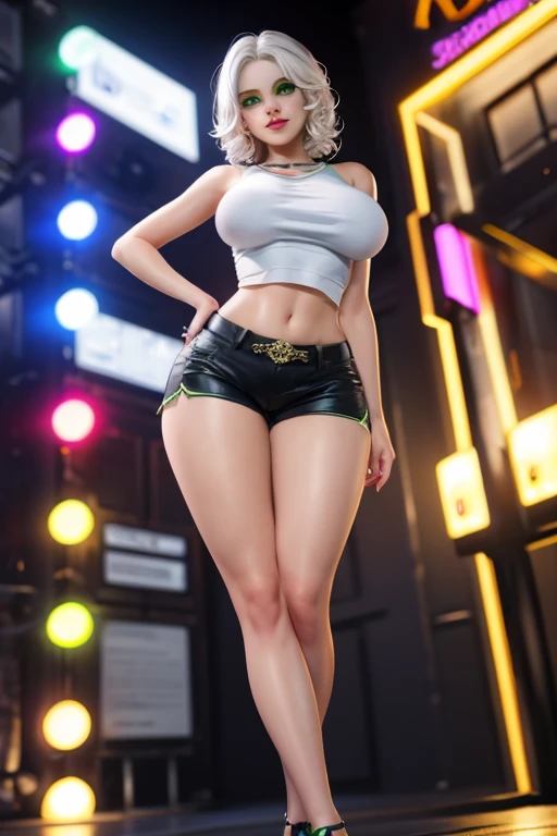 masterpiece, best quality, highly detailed, highres, super detailed, 20 year old girl stands front doggy style, beautiful eyes, beautiful face, beautiful lips, open mouth, solo, (intricate beautiful face, orgasm on face, detailed face:1.1), (intricate bob hairstyle hair, pink hair, detailed hair:1.1), (cinematic view, front shot, looks at the viewer:1.1), (intricate latex shorts, beautiful latex shorts, sculpted latex shorts:1.1), without a bra, belt fits breasts, belt fits legs, hand strangulation of the neck, (big beautiful breasts, voluminous breasts, naked breasts:1.1), (detailed body, beautiful body, naked body:1.1), (big abs, beautiful abs, sculpted abs:1.1), (beautiful legs, detailed legs, sculpted legs:1.1), (beautiful sneakers, detailed sneakers:1.1), bright glowing eyes, (white skin, bright skin, detailed skin, glistening skin:1.1), (cosmos background, detailed cosmos background, boke cosmos background:1.1), perfect natural lighting, detailed lighting