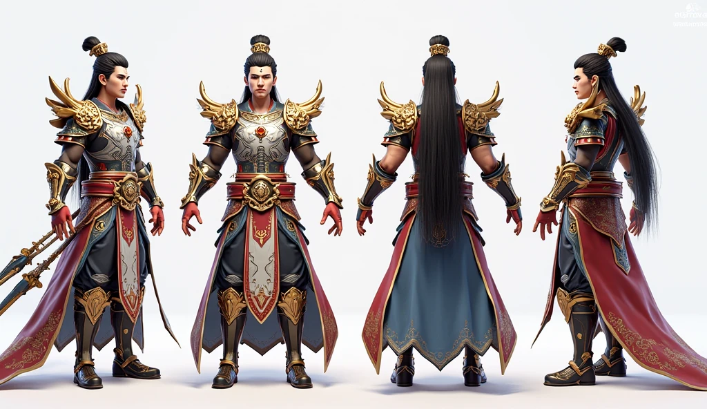 2 male concubines of the emperor of the Han dynasty, both standing beside each other both aged 30 muscular guys ,wearing ancient revealing Chinese dress with tight thongs showing off huge bulge with long silky hair and masculine features with a serious face looking at the ground.sexy men,Battle scars, bowing to the camera with the emperor behind the camera out of sight, men