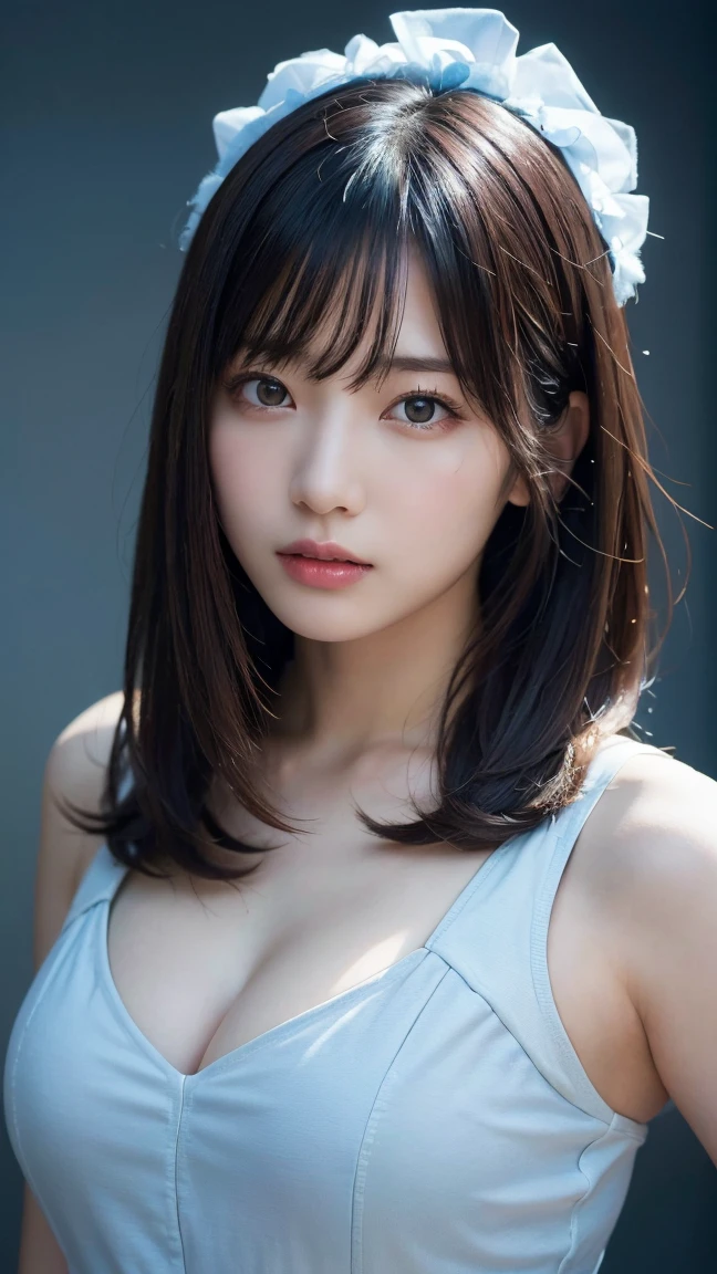 (RAW Photos: 1.2), (Realistic: 1.4), (highest quality: 1.4), Ultra-high resolution, (Fine Eyes),Nude Photos,Full body photo、Gravure photo,1. High school girl,(Large Breasts),You can see the chest、Black Hair,((White blouse、pastel cardigan)),Bright Eyes,Blushing,smile,Highly detailed face and skin texture, Healthy Skin,(Beach),8K resolution