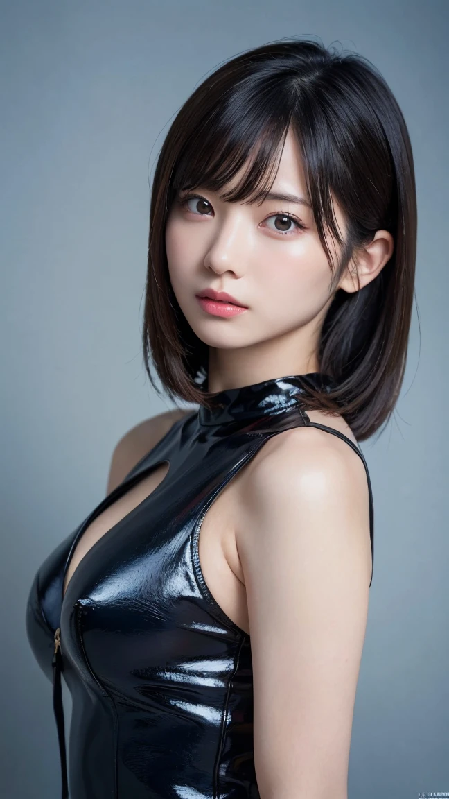 (table top, highest quality、high detail:1.4、very attractive beauty、Adds intense highlights to the eyes、look closely at the camera:1.4、Beautiful woman full of charm、ideal body proportions、perfect anatomy、brunette short bob hair、shiny hair、bangs:2、光沢のあるbangs:2、lip gloss),1 girl, Report, light brown shiny hair, scarf,realistic, looking at the viewer、Please tilt your head slightly, bright colored crystal light blue eyes, short and shiny hair、 chest中央に穴の開いた白いタートルネックの衣装,chestの真ん中に丸い穴のあるセクシーな白いタートルネック ニット セーター、 lips, lip gloss, Upper body、Big eyes、eyelash、face is a little red、embarrassing)、((italian road in winter))、((short hair with Big eyess、Give students very powerful highlights、{Huge|big|Hugeな|mega} chest:2、very bigger chest:2、look at the audience、very beautiful beauty、please show me your ears、long neck、smile a little、beautiful teeth、open your mouth and smile、heart shaped eyes))、28 years old、very cute super model、portrait:2、close up face:2