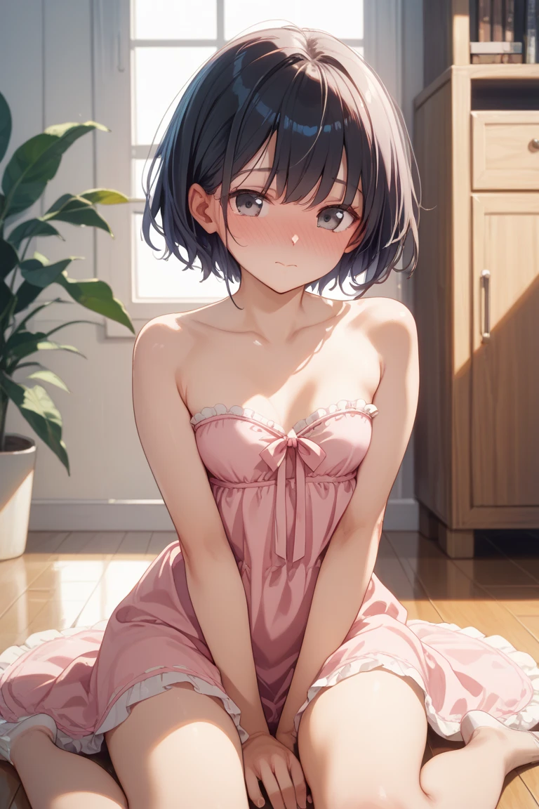 anegasaki nene、Shiny brown hair, short hair, (Beautiful brown eyes、Sparkling eyes, Fine grain)、smile、Ultra-detailed eyes、Highly detailed face, Highly detailed eyes,
( alone, alone),, short hair, , ((alone, (1 Female, , Soft indirect lighting, 4K, Perfect Eyes, Perfect Face, Perfect lighting, a One person)),
((Anime screenshots,short hair, skinny, absurisres , One person, Small breasts, alone, Cleavage, Open your mouth, View your viewers, smile, leaning forwaris, from the front, isownblouse, blush, clavicle, low-tieis, short hair, Small breasts, heart, off shouliser, Small breasts, :is, It's about the size of a camel's toe., Visible Cameltoe, Same color as the shorts))