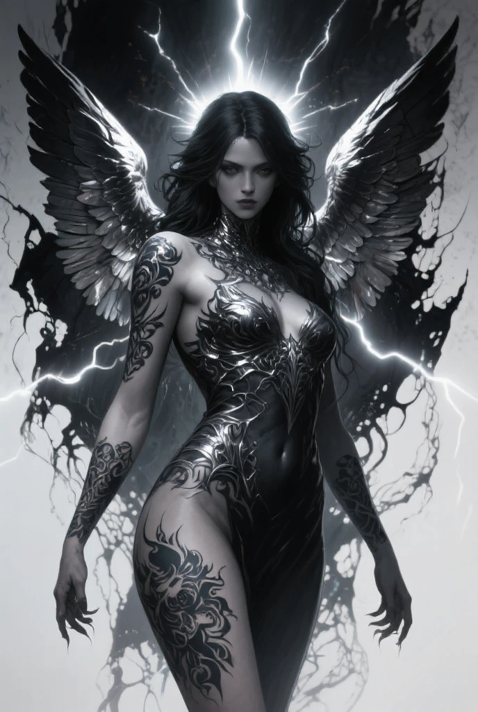 Colorful beautiful woman: Black ink flow: 8k resolution photorealistic masterpiece: by Aaron Horkey and Jeremy Mann: intricately detailed fluid gouache painting: by Jean Baptiste Mongue: calligraphy: acrylic: watercolor art, professional photography, natural lighting, volumetric lighting maximalist photoillustration: by marton bobzert: 8k resolution concept art intricately detailed, complex, elegant, expansive, fantastical