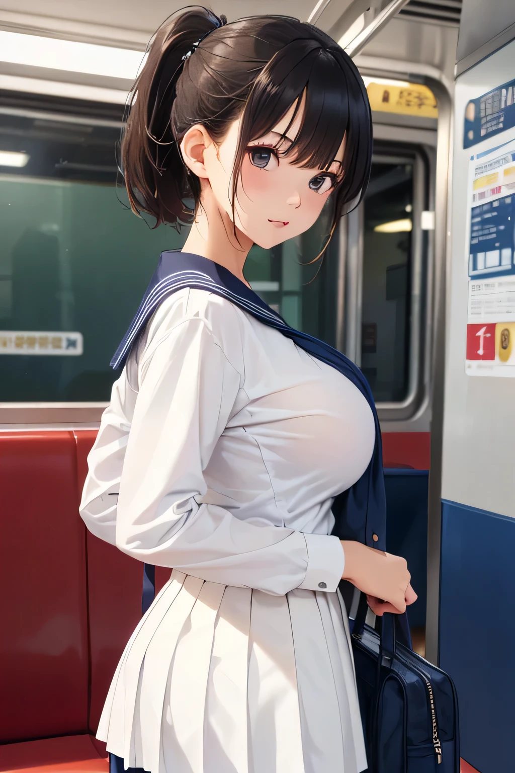 50 years Old, Hijab Indonesian mature woman, Big Tits : 66.9, Gamis, Breast out from her clothes : 1.9, at doctor office, Dark light, at Nighttime