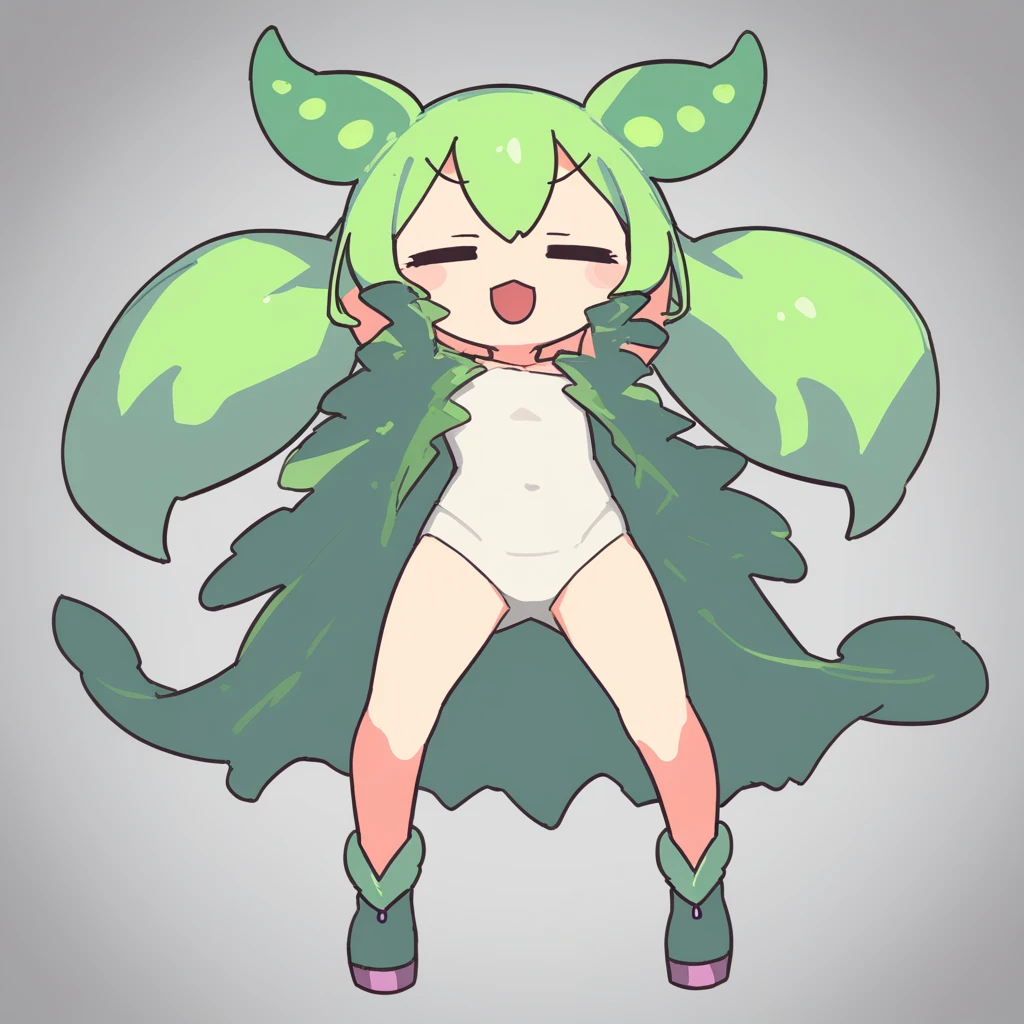 Girl, Baby Face, Green Skin, naked, Very detailed, ((masterpiece, Highest quality;1.3)) , whole body
