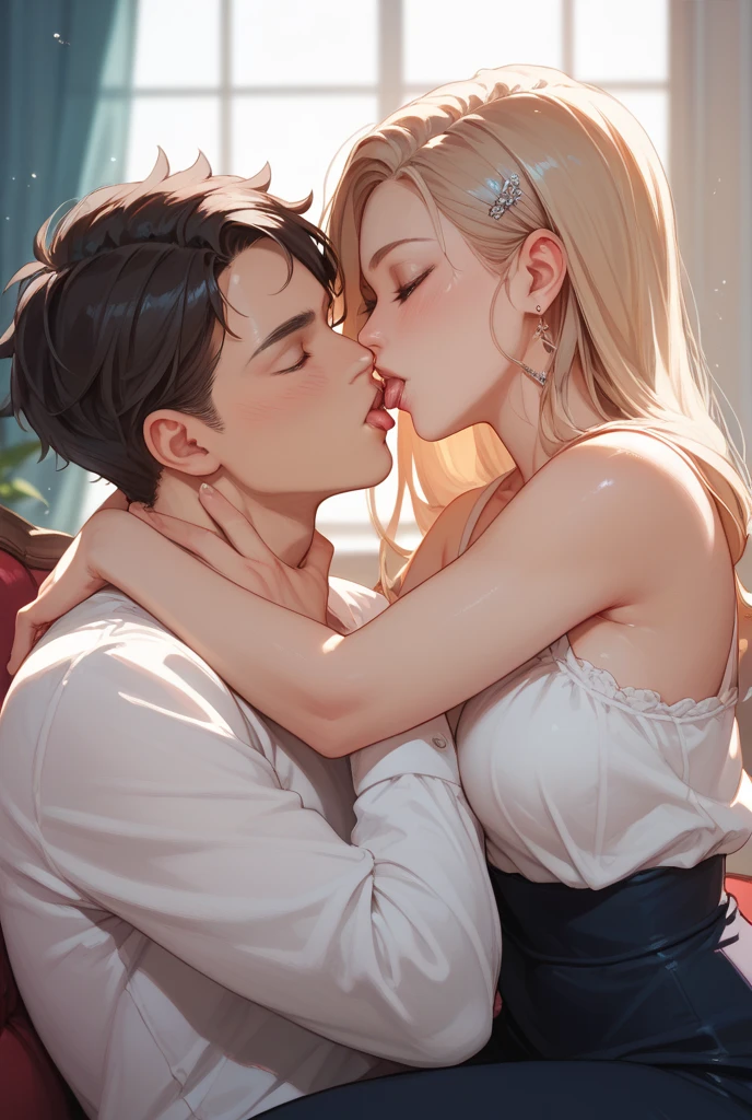 Lip kiss couple