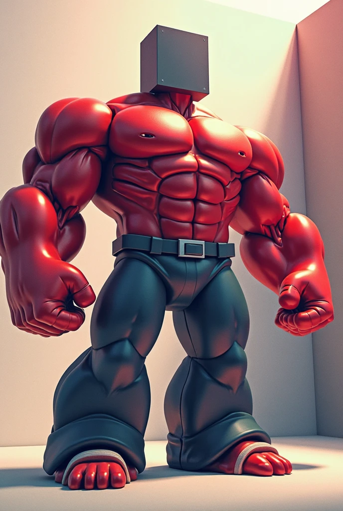 ((((Webtoon Style)))), ((((Character Description)))) Red monster with ultra detailed flesh and vein armor, full body, casual pose], [Ultra mega hyper ripped muscles]