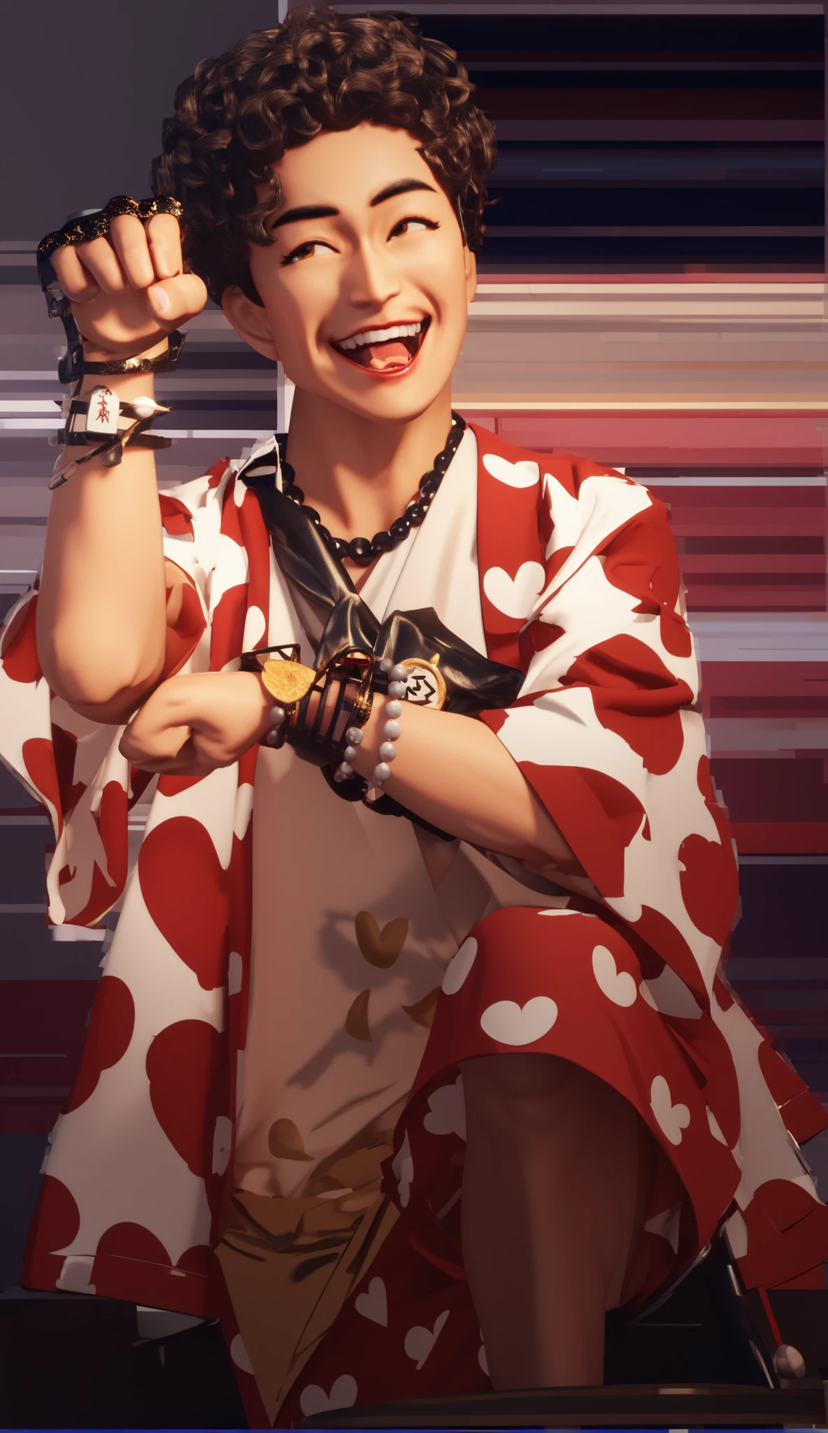 Fraction_9, Fraction_8_up, Fraction_7_up,2.5D rendering character,2D rendering of semi-realistic half-Q version characters,ultra-fine人物 手绘,2D game art style ,high resolution, HD, details,Exquisite character original painting,Chinatown detective,Wang Baoqiang,明星Wang Baoqiang,Comedian,ultra-fine, Game character,Exaggerated expression ,Character setting,Wang Baoqiang ,Little curly hair , Dark brown messy curly hair,