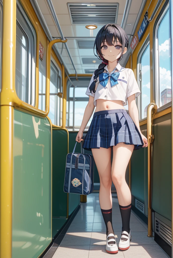 (((Super masterpiece, super highest quality, 16K, very delicate and beautiful)))), Inside the train (by the window), ((((NSFW))))),(( 1 girl (completely naked, white socks, school) Leather shoes) )), 5 year old girl)), , {{{(((white underwear (for girls, for little girls)))))}}},{{{(((no clothes))) }}}, (Little girl: 1.8), Flat chest, round face, (Fleshy: 1.4), (Short legs: 1.3), A little chubby, young and small: 1.25), (Baby face), (Short limbs) : 1.3), A girl poses as a model while holding on to the railing of a train completely naked, (((Full body shot))),