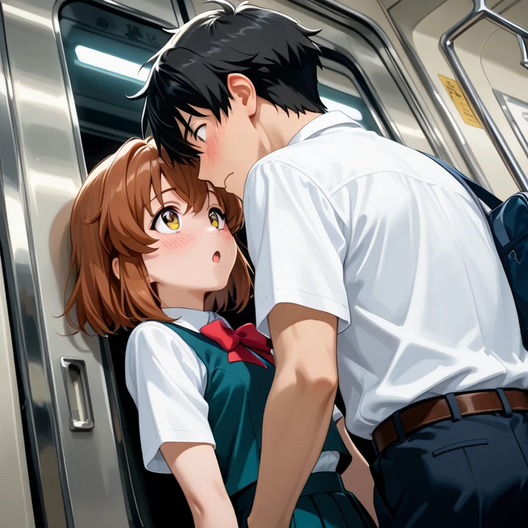 (Affirmative prompts)
(1 girl)++, (masterpiece)+++, (highest quality)+++, (Super cute)+++, lovelive!, Anime Color, , tears, (vapor)+++ , Being abused ,feigned ignorance, wearing blazer whiteshirt ,Check skirt , (Roll up your shirt), Bra is out of place ,arched back, Crowded train, (Many men standing behind a girl )++, Dynamic pose, Dynamic hand movements, (Grab your chest)+++, A man grabs a woman's arm , (Hands frying), (Floating Hand), (Grab from behind), The image shown is、Generated in stable diffusion。 ✧ (*´ `*) ✧ ° The prompt is:. To get your favorite images、You may need to generate multiple images at once。.Panty shot、Brasilia、erotic、Molester、Maki Nishikino