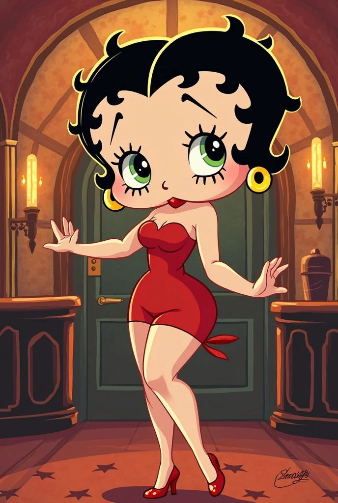 Betty Boop is a classic animated character from the Talkartoon and Betty Boop film series.. She is known for her seductive personality and unique voice.. Betty Boop was created as a human character, but then it was transformed into a French poodle.