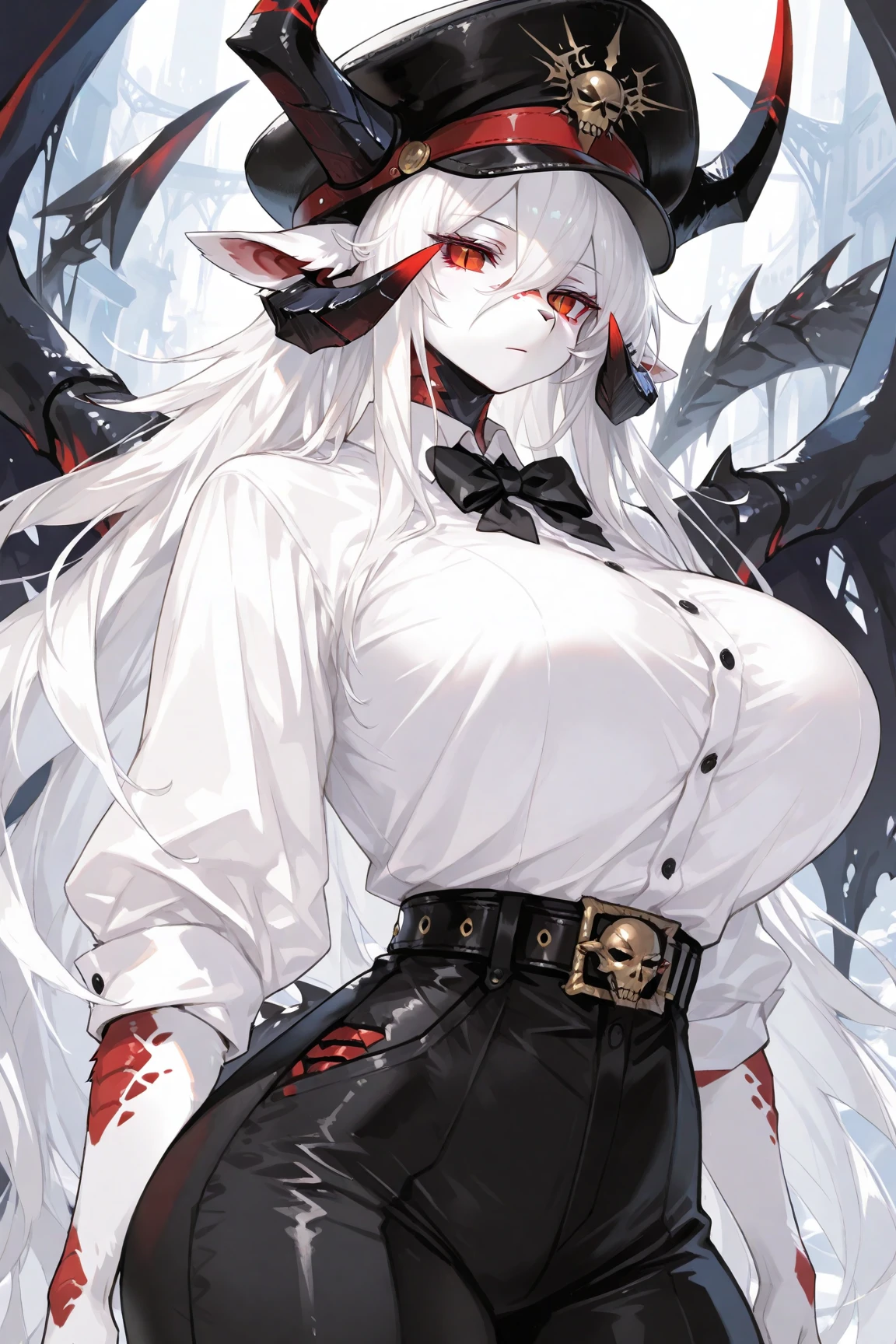 Thick thighs, thigh highs, short skirt, miniskirt, tight skirt, pale skin, absolute territory, corset, slim waist