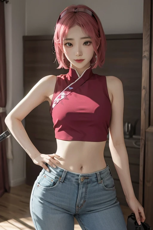 (Masterpiece, best quality, 1 girl, alone, complicated details, Chromatic aberration), realistic, ((Moderate breath)),long hair, pink hair, Red headpiece, Pink Highlights, hair on one eye,purple eyes, earring, sharp eyes, choker, Neon coat, She wears a collar, bangle, and kimono style garters., crop top, (symmetrical eyes),(Perfect symmetrical body),against the wall, Brick wall, (colorful graffiti words on the wall:1.2), The light is dim., alley ,Look at the viewer.、Dig the chest、smile、(sleeveless、Navel touch、Fitted turtleneck.)、street string hot pants、Thin bottom、Please build above the eaves..、Thin shoulders、High resolution、High resolution、in 8K、RAWphotographgraphy、Highest quality、masterpiece、Tabletop、erotic、student、Light green Bra,White skin,knees,(Skin-colored pantyhose),Detailed Panty Pattern、Panty Focus、Pink Panties、absurdes,Small face、Big Breasts、Part the front hair from the middle、The forehead is visible,(Cold look<Squinting my eyes,Glare,strong,Light anger)、masterpiece,Highest quality、超High resolution,RAWphotograph,only,Beautiful poop,one person, one personで,Dark look,Small breasts,whole body、very nice、JK ,high school girl,Japanese women,Are standing,(Realistic:1.37)、Photon Mapping,Light blue ribbon,Realistic、Cute Face,Brown eye、Black socks、22 years old、(Red bow tie)、Radio City、Physics-based only dulling、prospect、Written boundary depth、Blurred Background、photograph,girl、body,Beautiful legs, Long legs, Thin legs,Long Bob Cut,(I can see the front hair), hair, lips, green_eye, Nose Soft,(Light blue shirt), (Navy Pleated Skirt), I can see the knees,See-through clothing,, thigh, black cotton socks,Nogizaka Idol, , Japanese Ido、Sparkling eyes、Glossy lipasterpiece, highest quality:1.2), 8K, young beautiful girl, 85mm,Official AR RAW Photos, baby face、big breasts、show me your ears、photo shoot, cute face, thighs, After school classroom, looking at the viewer, embarrassing、smile、no makeup, film grain, chromatic aberration, sharp focus, face light, clear lighting, Ten