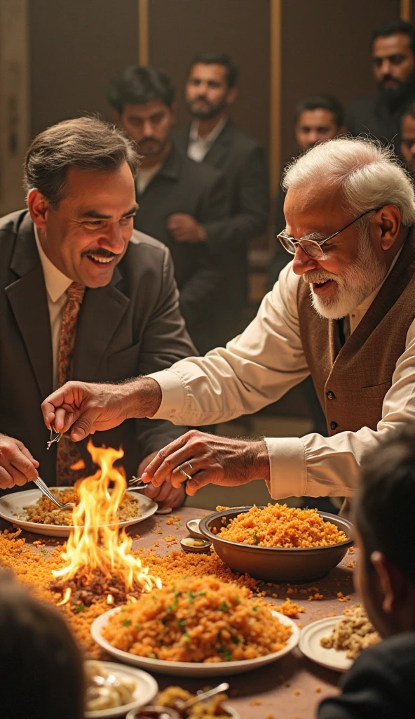 Narendra Modi eating biryani with Pakistan ex Pm Imran khan