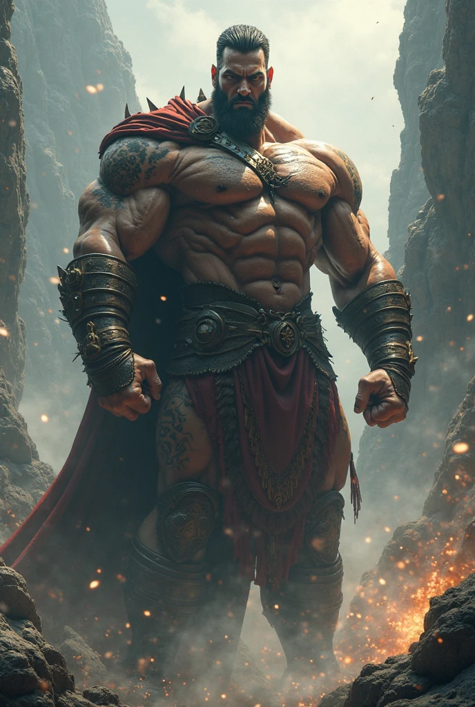 The character Kratos with thong