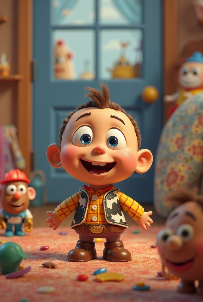 Personagem 3D, a dwarf, vestindo uma bermuda e camisa preta, athletic body, cabelo branco e curto, olhos preto, lindos grandes olhos reflexivos circulares, grandes luvas brancas, prancha de surf grande, (film composition), (Estilo Pixar:1.2), (CGI animation: 1.2), (Disney: 1.2), (DESENHO ANIMADO: 0.2), (melhor qualidade, obra de arte, 4k, ultra detalhado, sharp focus, 8K, High definition:1.2), (por Danny Mac 3D, por Follygon), (obra de arte: 1.2), absurdos