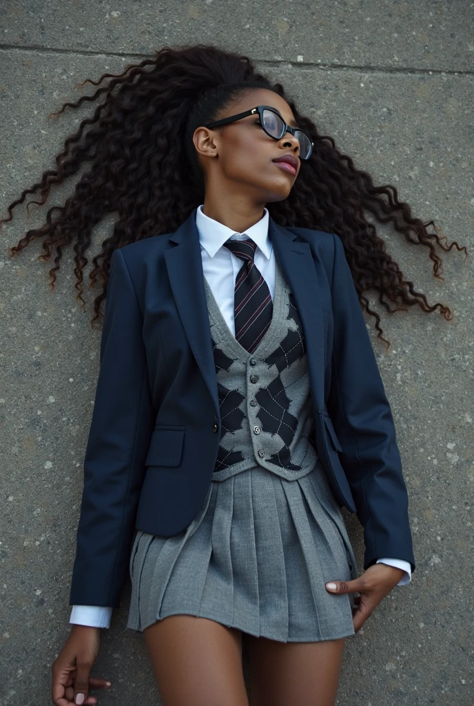 edgADC_fashion, wearing edgADC, l1nd4 wearing blazer over bow tie blouse and skinny jeans at city park in autumn, piles of autun leaves, golden sunlight <lora:edgAutumnDressCode:0.7> edgADC_fashion, wearing edgADC <lora:Black_Women:0.3> 1girl, (autumn:0.4), (at Midday:1.15), (blending:0.95), upper body view, face focus, gazing, (flirty facial expression:1.3), twin drills hair, (highly detailed, high quality:1.3)