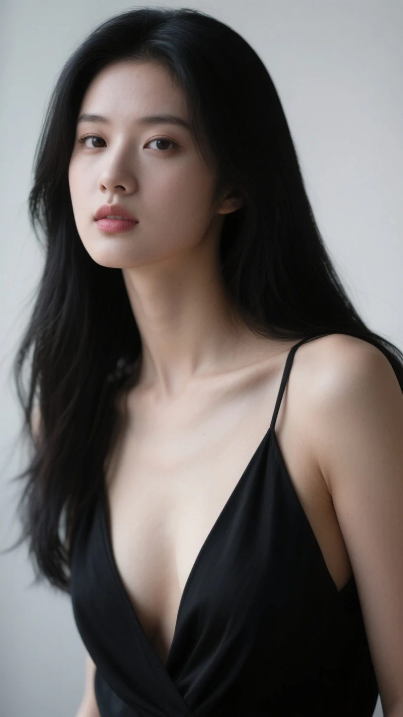 (best quality,ultra-detailed,realistic),(monoclonal portrait),(black and white:1.7),(soft lighting),(Japanese beautiful face),(detailed facial features),(white background),(line drawing),??????? correct,completely ?????,perfect nude,undressed,gleaming face,shiny skin,oiled skin