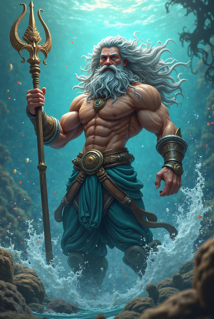 Interclass shirt with poseidon
