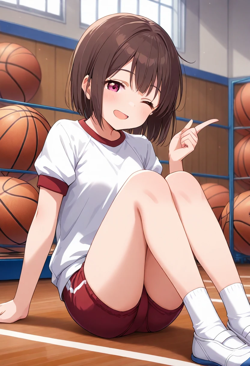 masterquality,4k,nsfw,nude,🏀collarbrown,
Poorly built, short girl in mini-basketball uniform
Twin-tail hair
Gymnasium with basketball goal
