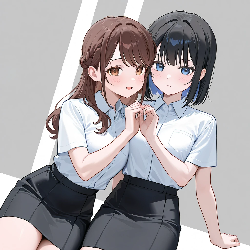 Black Hair、short hair、Short Ponytail、Blushing、Embarrassed、Take off your panties