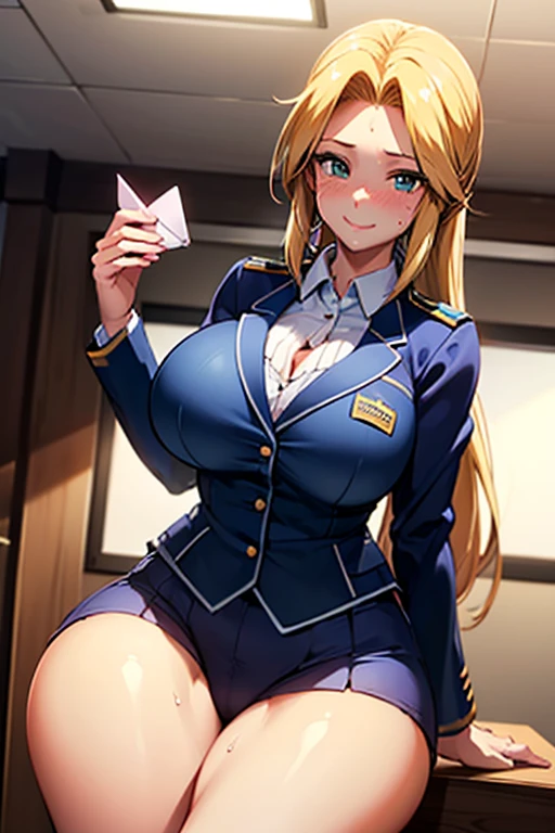 woman,Huge breasts,Huge breasts,とても唇が赤いHuge breastsを強調,Big Ass,Narrow waistLong legs,Green Eyes, Huge breasts,Huge breasts, Huge breasts,とても唇が赤いHuge breastsを強調,Big Ass,Narrow waist,Long legs, Greenish blue eyes 8k( A relaxed smile:1.5)8k( A slightly shy smile:1.5)Anime-style face, good facial expression, acme,A face feeling orgasm,The expression of orgasm, sweat flying 8K(女子高生woman:1.5),8k(uniform,blazer:1.5)8k(handing over a love letter:1.5)